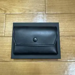 万双　オールブライドル 被せ型名刺入れ