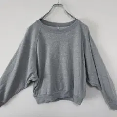 UNIQLO グレー スウェットクロップドシャツ　XL