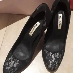 DIANA　ダイアナ　黒×レース　パーティーにも使える！オシャレブラックヒール