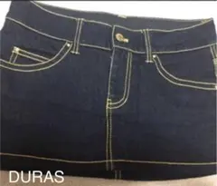 DURAS ダークデニム ミニスカート