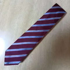 ☆ INHALE + EXHALE バーガンディ ストライプ ネクタイ ☆