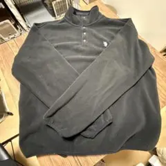 U.S. POLO ASSN. ブラック フリースジャケット M