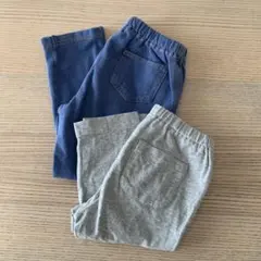 青とグレーのレギンス2点セット