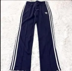 古着　adidas ネイビー ジャージパンツ 　ズボン　スリーストライプス