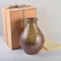 常滑焼 澤田重治 沢田重治 作 ヨリコ造り 壷 水瓶 大壺 陶器 陶芸 共箱 常滑焼 澤田重治 沢田重治 作 ヨリコ造り 壷 水瓶 大壺 陶器 陶芸 共