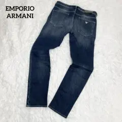 エンポリオアルマーニ　デニム・ジーンズ・ストレッチ・ロゴ・32・革パッチ