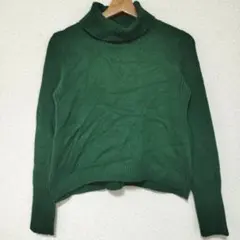 donan ダークグリーン タートルネックセーター 【M】