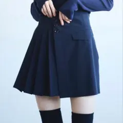 ココディール　サイドプリーツラップミニスカショーパン