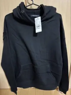 アメリカンホリック バックドレープ 裏起毛 パーカー ブラック