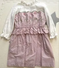 Seraph ワンピース 90サイズ ホワイト/ピンク