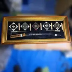 Replica sword guard, art piece, collection item, replica, craftwork, in display case, significantly reduced price.