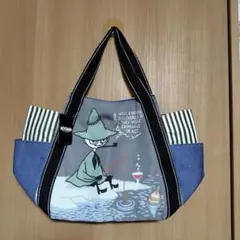 スナフキン トートバッグ 大型 デニム