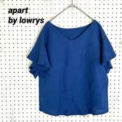 apart by lowrys リネン混 フリルスリーブ ブラウス（M）Vネックのサムネイル