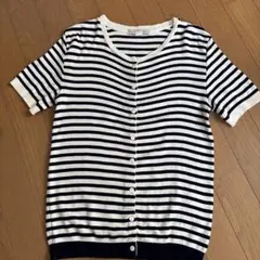 HUMAN WOMAN ボーダーカーディガン Mのサムネイル