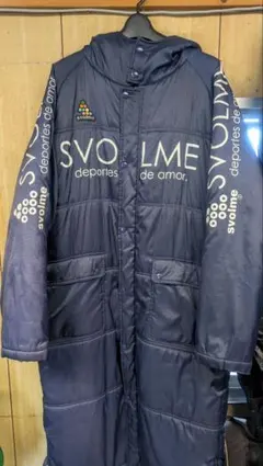 SVOLME ネイビー ベンチコート フード付き