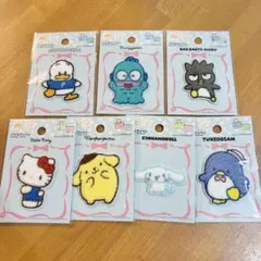 ダイソー　サンリオ　ワッペン　シール　キティ　シナモン　ハンギョドン　未使用