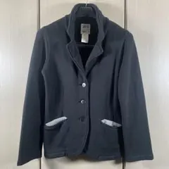 日本製アニエスべー/agnes b.コットン100%ショートジャケット黒サイズ2のサムネイル