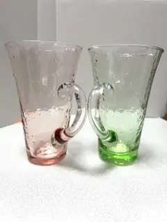 ✨持ち手付きガラス✨　2個セット　ペアグラス