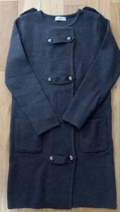 douce Harmonie ダークグレー ニットワンピース コート