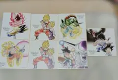 ドラゴンボール サイヤ人ここに極まれり 一番くじF賞 色紙　7種 セット