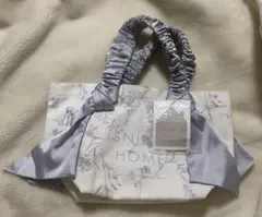SNIDEL HOME オーガニックキャンバストート 花柄 グレー スナ系