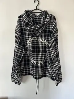 ZARA チェック柄 フーディー パーカー