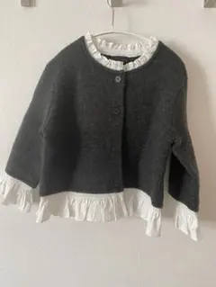 ZARA フリルニットカーディガン