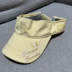 ビームスゴルフ　ゴルフ　サンバイザー　黄色　無地　コットン　フリーサイズ