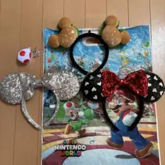 ミッキー・ミニー耳型カチューシャ3点セット＋ヨッシーライト