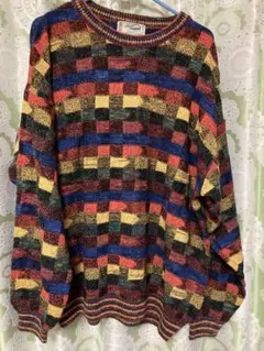 Crocodile チェック柄 ニットセーター