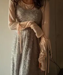 mideal リボンロングシアートップス