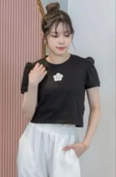 MARY QUANT デイジー 半袖 Tシャツ ブラック♡パフスリーブのサムネイル