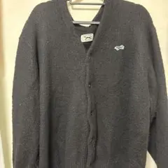 TOWNCRAFT FOX刺繍 カーディガン ブラック ワンポイント