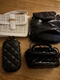 バッグセット（ホワイト・ブラック）