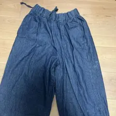 ダークブルー デニム イージーパンツ XL