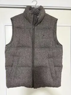 トミーヒルフィガー ウール混紡 ダウンベスト