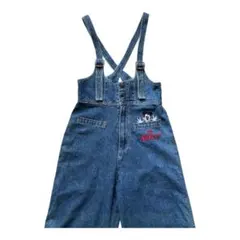 MICKY INC ‘90 ミッキー刺繍入り デニムオーバーオール ヴィンテージ