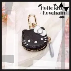 ハローキティ チャーム型 コインケース AirTagケース 黒