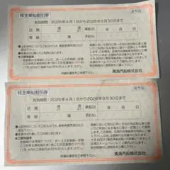 東海汽船株主優待 乗船割引券（35%割引券）2枚 - メルカリ
