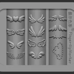 シリコンモールド　レジン 粘土ハンドメイドパーツ装飾 羽 ネイルパーツ