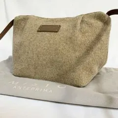【美品】アンテプリマ　ミスト　フェルト素材　ラメ入　ショルダーバッグ　ゴールド