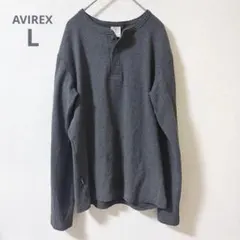 AVIREX アビレックス　ヘンリーネック カットソー サーマル　a370