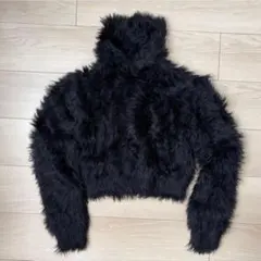 LAGUA GEM シャギーニット FREEサイズ 黒