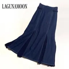LUGUNA MOON プリーツ マーメイド デニム スカート