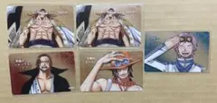 ONE PIECE クリアカード　白ひげ　シャンクス　エース　コビー