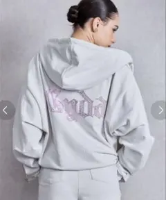 BACK GYDAラインストーンラメパーカー パーカーのみ