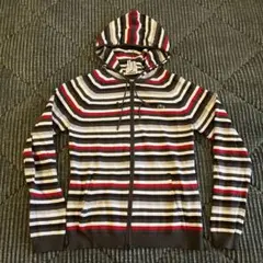 Lacoste ストライプ フルジップパーカー