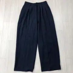 forksy. ツータック ワイドパンツ L ネイビー スラックス