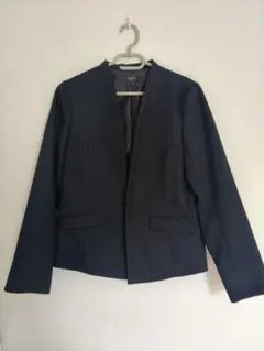 GLACIER Premium ノーカラージャケット M ネイビー