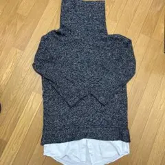 最終値下げ グレー サイズＬ ハイネック 長袖